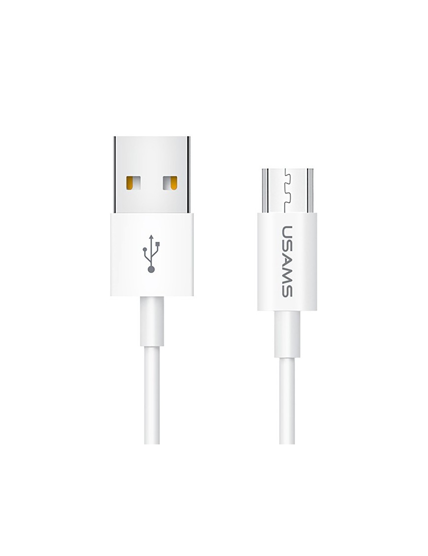 USAMS καλώδιο Micro USB σε USB US-SJ284, 2A, 1m, λευκό