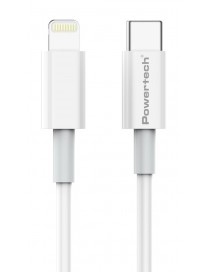 POWERTECH καλώδιο USB-C σε Lightning PTR-0107, 20W, PD, 1m, λευκό