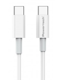 POWERTECH καλώδιο USB-C PTR-0108, 65W, PD, 1m, λευκό