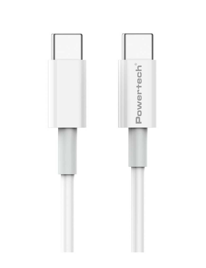 POWERTECH καλώδιο USB-C PTR-0108, 65W, PD, 1m, λευκό