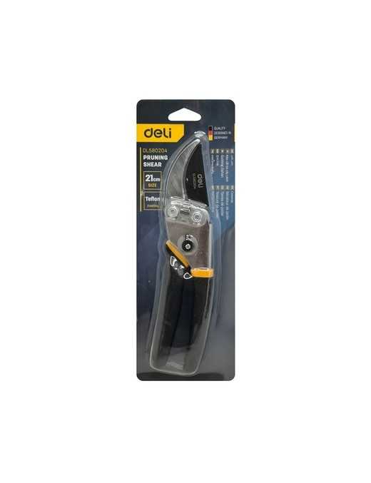 DELI κλαδευτήρι DL580204, teflon, ρυθμιζόμενο, 21cm