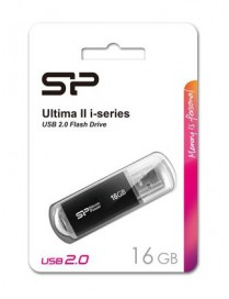 SILICON POWER USB Flash Drive Ultima II-I, 16GB, USB 2.0, μαύρο