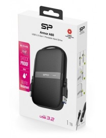 SILICON POWER εξωτερικός HDD Armor A60, 1TB, USB 3.2, μαύρος