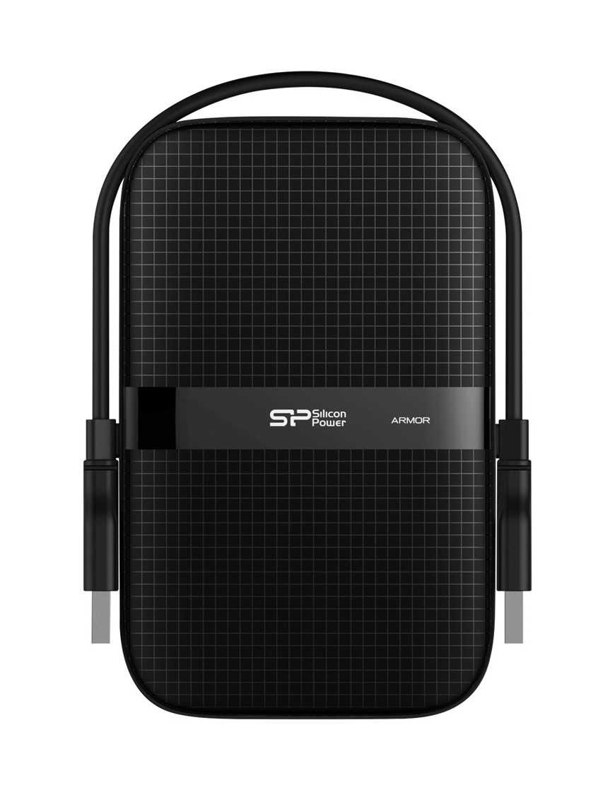 SILICON POWER εξωτερικός HDD Armor A60, 1TB, USB 3.2, μαύρος