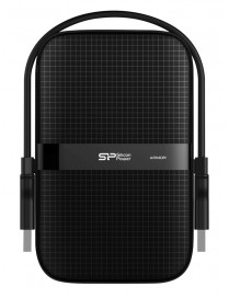 SILICON POWER εξωτερικός HDD Armor A60, 4TB, USB 3.2, μαύρος