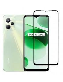 POWERTECH tempered glass 5D TGC-0579, Realme C35, full glue, μαύρο