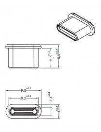 DELOCK κάλυμμα προστασίας για θύρα USB-C 64014, μαύρο, 10τμχ