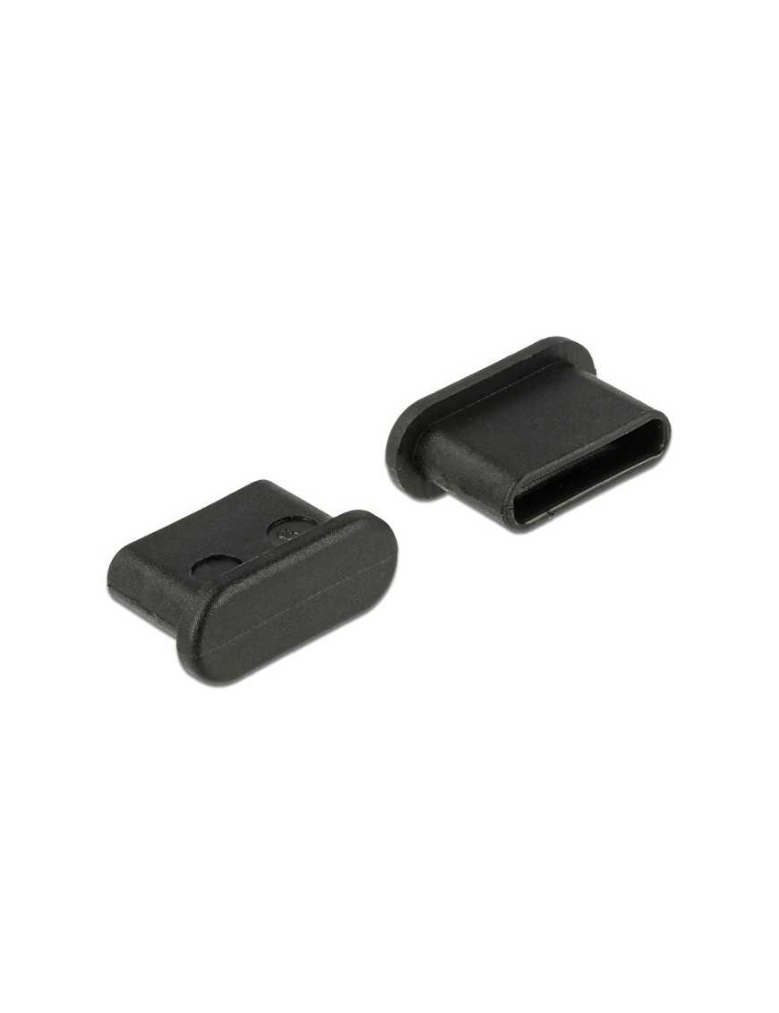 DELOCK κάλυμμα προστασίας για θύρα USB-C 64014, μαύρο, 10τμχ