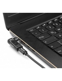 DELOCK αντάπτορας τροφοδοσίας 60010, USB-C σε 5.5x2.1mm, 90°, μαύρος