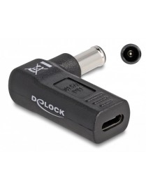 DELOCK αντάπτορας τροφοδοσίας 60014, USB-C σε Sony 6x4.3mm, 90°, μαύρος