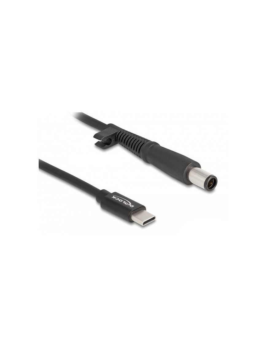 DELOCK καλώδιο τροφοδοσίας 87972, USB-C σε HP 7.4x5.0mm, 1.5m, μαύρο