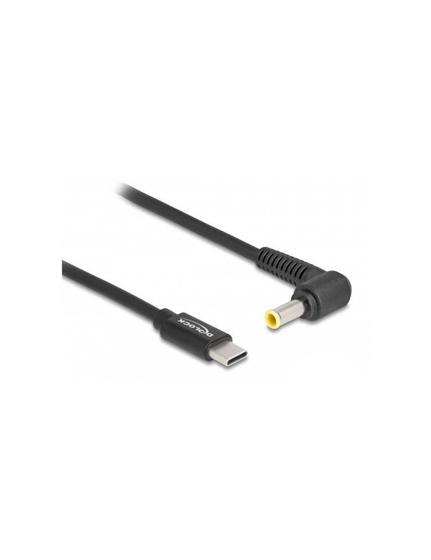 DELOCK καλώδιο τροφοδοσίας 87980, USB-C σε Samsung 5.5x3mm, 1.5m, μαύρο