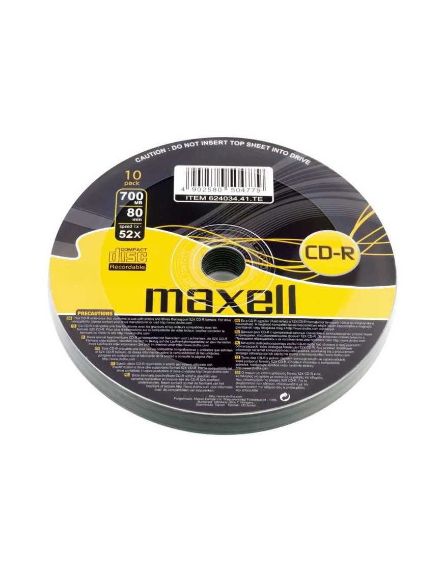 MAXELL CD-R 624034-41, 700ΜΒ, 80min, 52x speed, spindle pack 10τμχ