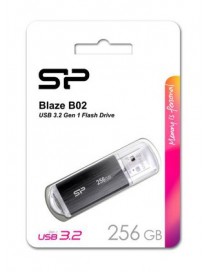 SILICON POWER USB Flash Drive Blaze B02, 256GB, USB 3.2, μαύρο