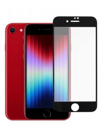 POWERTECH tempered glass 5D TGC-0584, full glue, iPhone SE 2022, μαύρο