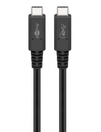 GOOBAY καλώδιο USB-C 60200, USB4 Generation 3x2, 100W, 40Gbps, 1m, μαύρο