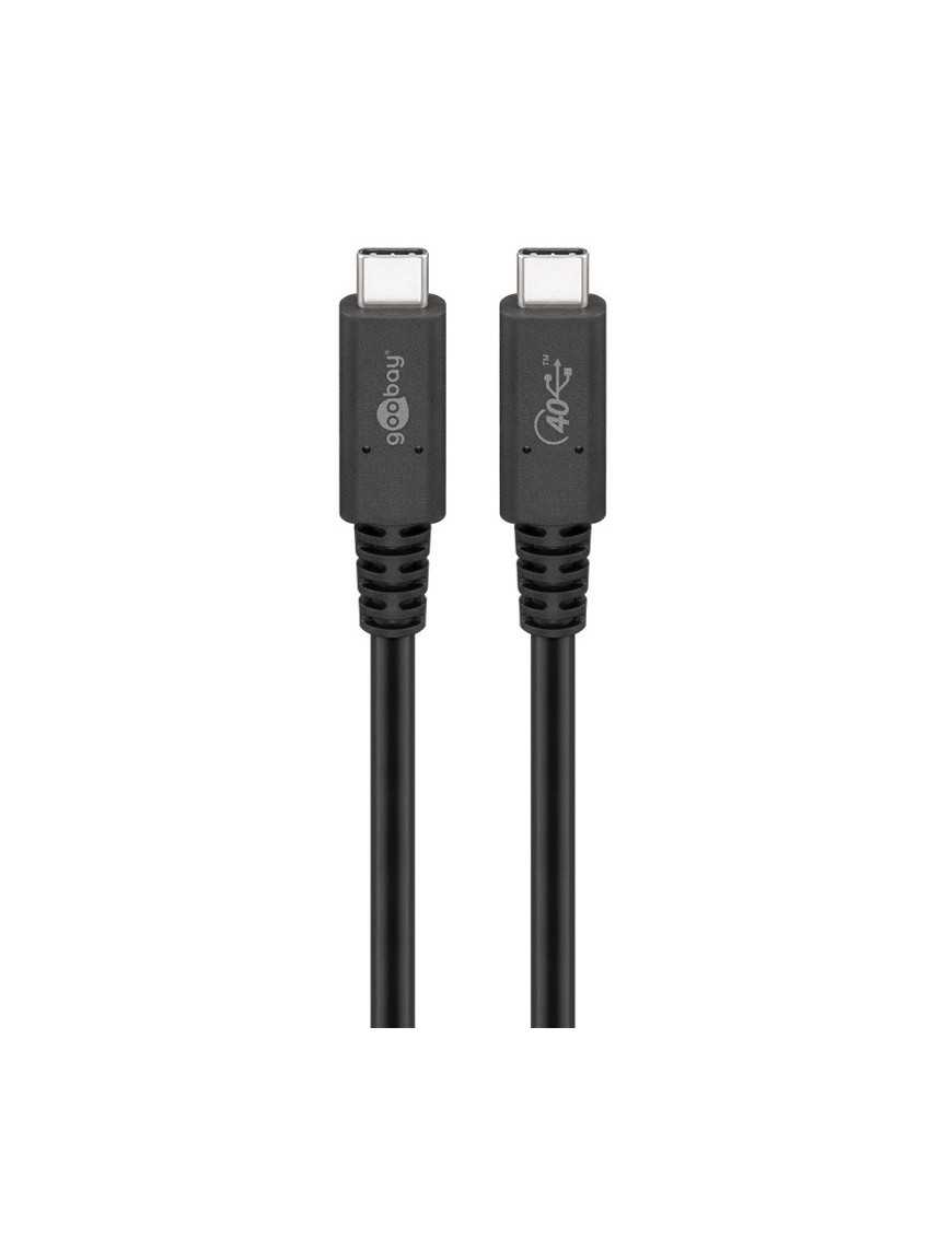 GOOBAY καλώδιο USB-C 60200, USB4 Generation 3x2, 100W, 40Gbps, 1m, μαύρο